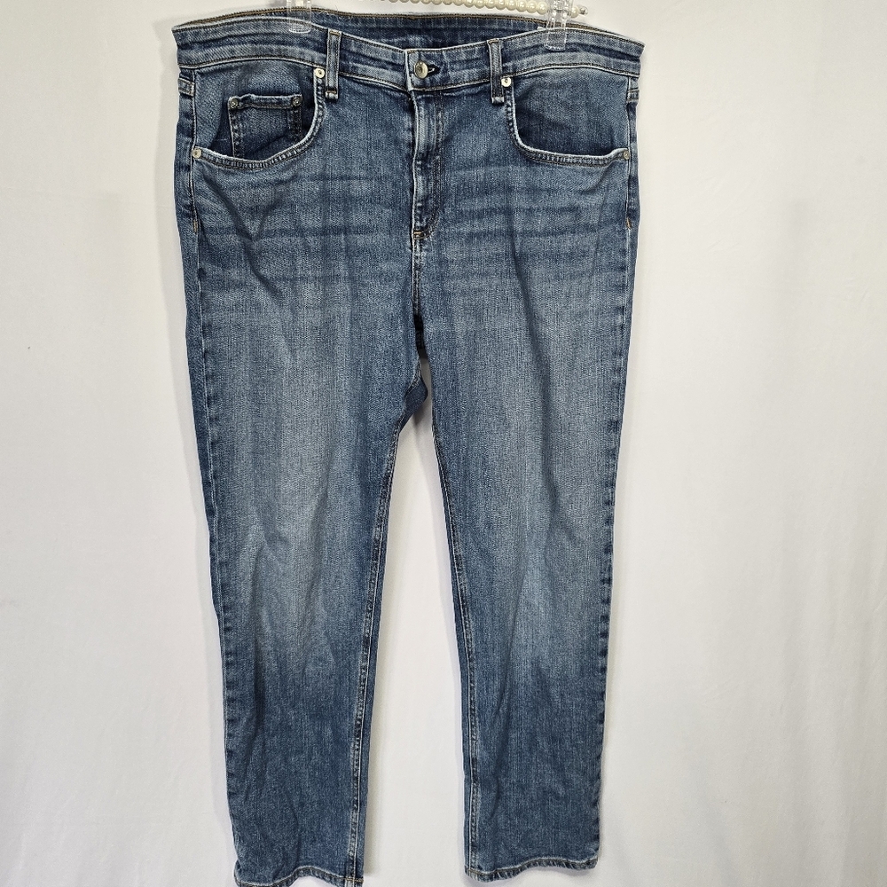 Rag & Bone Dre Low Rise Ankle Slim Boyfriend Jeans Cotton Blend Denim Blue sz 34
